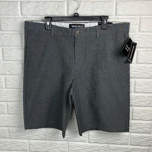 WICKED STITCH DRESS SHORTS COTTON SPANDEX GRAY SIZE 38